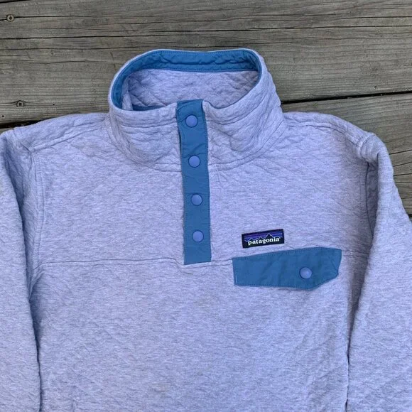 Patagonia Organic Cotton Quilt Snap T Pullover Jacket Sweater Small - Picture 10 of 14